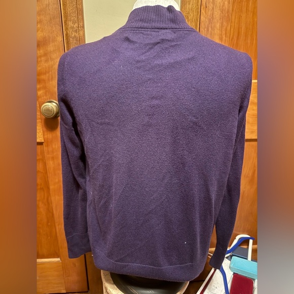 Worthington Purple Cardigan Sweater Classic Style - Picture 3 of 6